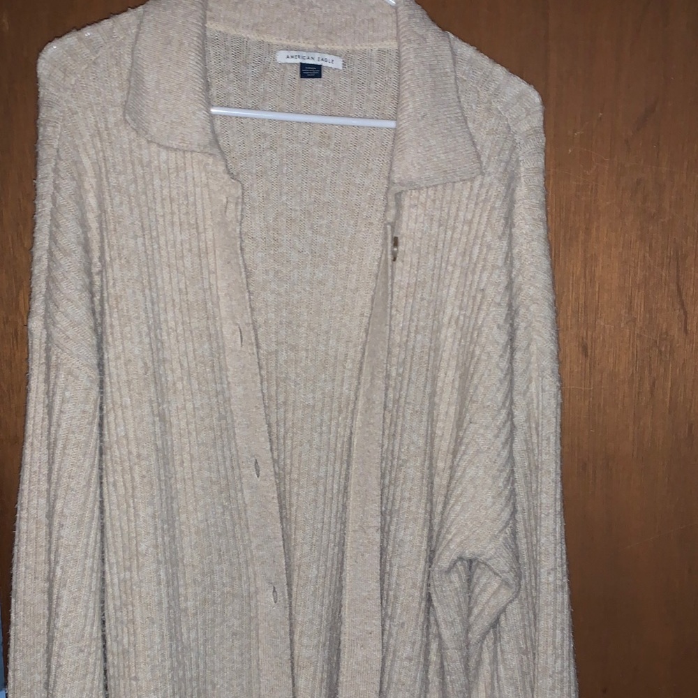 American Eagle Outfitters Women's Beige Cardigan